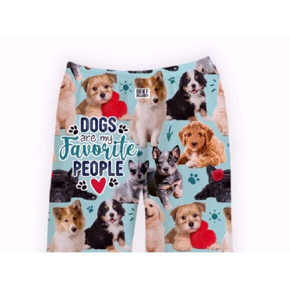Brief Insanity Dogs Are My Favorite People Lounge Pants Pajamas NEW Fast Ship - Picture 2 of 4